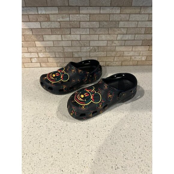 Mickey Mouse Glow-in-the-Dark Halloween Clogs for Adults by Crocs - Picture 1 of 4